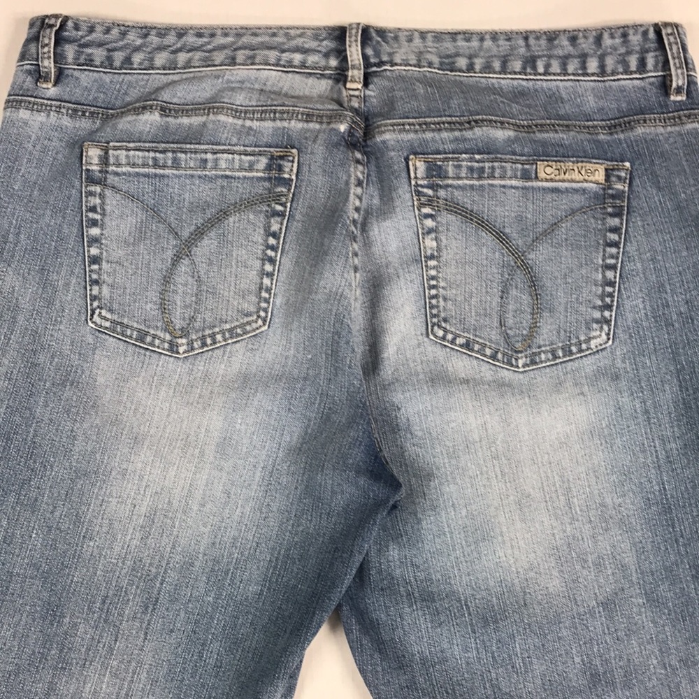 CALVIN KLEIN Ultimate Skinny CAPRI Size 16 Comfort Stretch CROP ANKLE Denim Jean